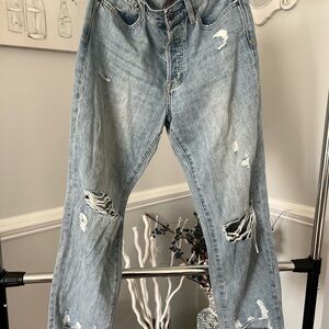 Pistola Charlie Light Blue Distressed Boyfriend Jeans